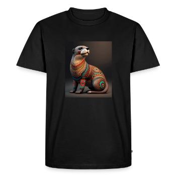 Aesthetic Cool Otter Design Aesthetic Cool Art - Men's Premium Organic T-Shirt - black - Front - Nico (187cm)