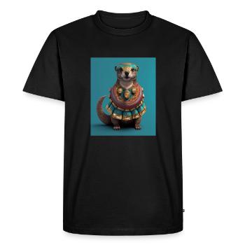 Aesthetic Cool Otter Design Aesthetic Cool Art - Men's Premium Organic T-Shirt - black - Front - Nico (187cm)