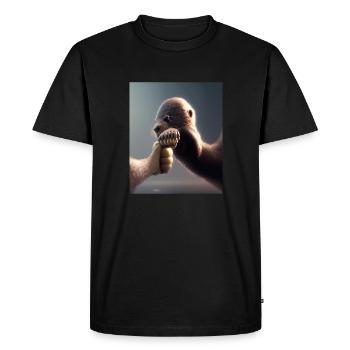 Outres Amants Mignon Loutre de mer Pet - T-shirt Premium bio Homme - noir - Devant - Nico (187cm)
