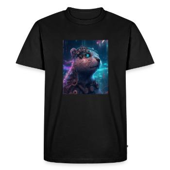 Science Fiction Evolved Animal Robot Otter - Men's Premium Organic T-Shirt - black - Front - Nico (187cm)