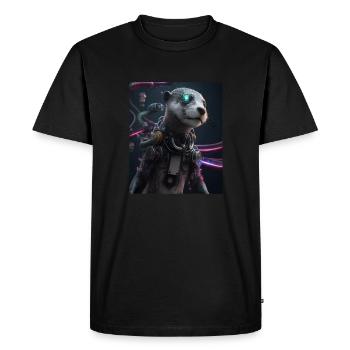 Science Fiction Evolved Animal Robot Otter - Men's Premium Organic T-Shirt - black - Front - Nico (187cm)