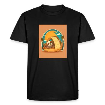 Paresseux Dormir Dans Un Taco Drôle Paresseux Amateur De Tacos - T-shirt Premium bio Homme - noir - Devant - Nico (187cm)