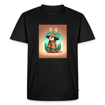 Dabbing Rabbit In Mexican Costume Year of The - Men's Premium Organic T-Shirt - black - Front - Nico (187cm)