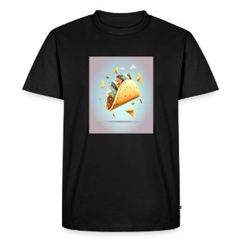 Taco Lover Disassembled Taco Food Humor - Men's Premium Organic T-Shirt - black - Front - Nico (187cm)