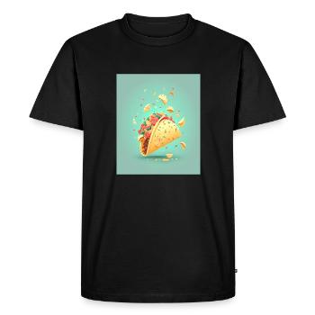 Taco Lover Disassembled Taco Food Humor - Men's Premium Organic T-Shirt - black - Front - Nico (187cm)