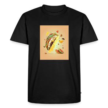 Taco Lover Disassembled Taco Food Humor - Men's Premium Organic T-Shirt - black - Front - Nico (187cm)