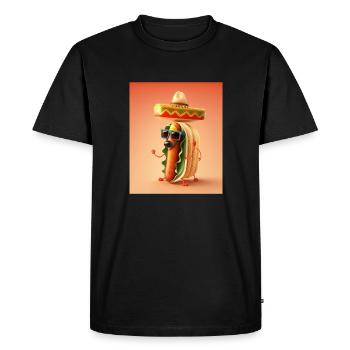 Amateur de hot-dog mexicain Dabbing Hot-dog mexicain - T-shirt Premium bio Homme - noir - Devant - Nico (187cm)