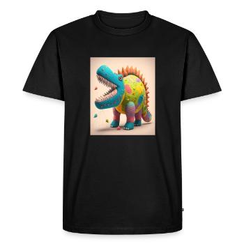 Dinosaur Lover Mexican Dinosaur Pinata - Men's Premium Organic T-Shirt - black - Front - Nico (187cm)