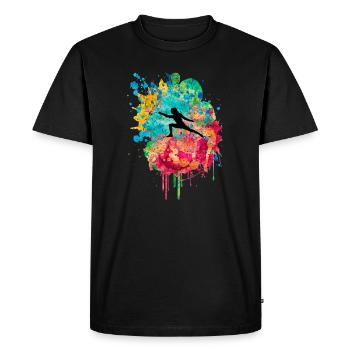 Fencing and fencing PopArt - Men's Premium Organic T-Shirt - black - Front - Nico (187cm)