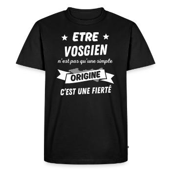 Etre vosgien pas simple origine une fierté - T-shirt Premium bio Homme - noir - Devant - Nico (187cm)