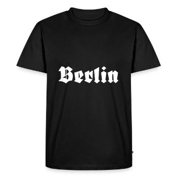 Berlin - T-shirt Premium bio Homme - noir - Devant - Nico (187cm)