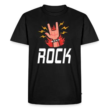 Hand Horns Rock Band prints for Men Women Kids - Men's Premium Organic T-Shirt - black - Front - Nico (187cm)