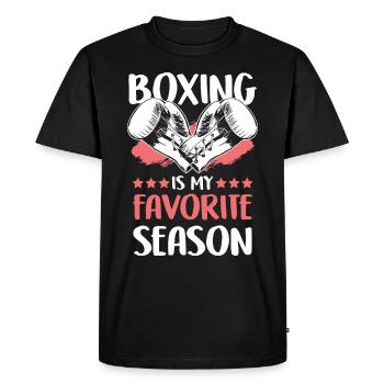Boxe sport boxe - T-shirt Premium bio Homme - noir - Devant - Nico (187cm)