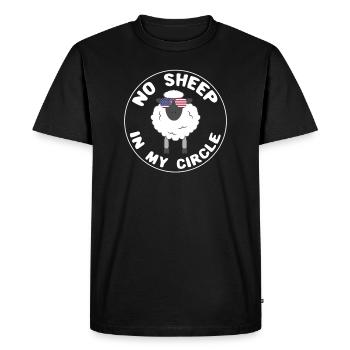 Funny Sarcastic Sheeple Wake Up No Sheep In My Cir - Men's Premium Organic T-Shirt - black - Front - Nico (187cm)