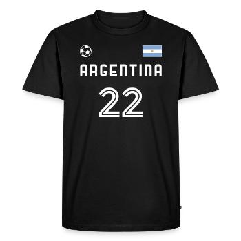 Argentine 2022 Argentine Jersey Fan de football - T-shirt Premium bio Homme - noir - Devant - Nico (187cm)