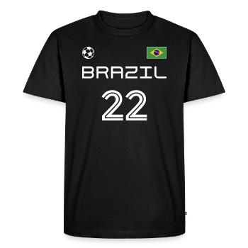 Brésil 2022 Brésil Jersey Fan de football - T-shirt Premium bio Homme - noir - Devant - Nico (187cm)