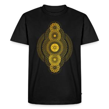 Métatrons Cube Géométrie Sacrée Ésotérique - T-shirt Premium bio Homme - noir - Devant - Nico (187cm)