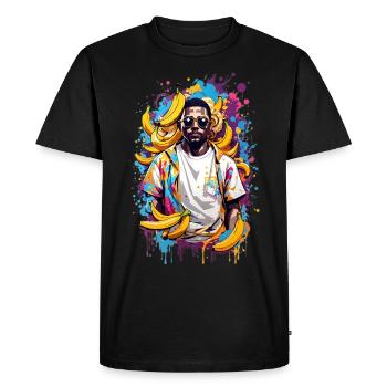 Banana Man - Men's Premium Organic T-Shirt - black - Front - Nico (187cm)