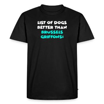 Griffon de Bruxelles Griffon nain belge - T-shirt Premium bio Homme - noir - Devant - Nico (187cm)