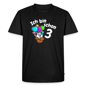 3rd Birthday Cute Kitten Cat Three 3 Years - Men's Premium Organic T-Shirt - black - Front - Nico (187cm)