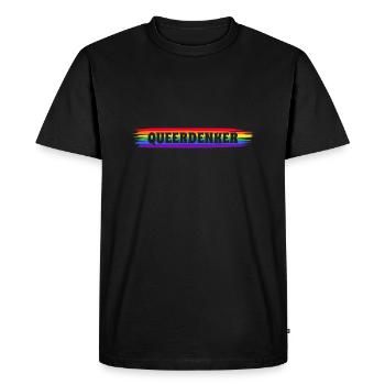 Penseur queer - T-shirt Premium bio Homme - noir - Devant - Nico (187cm)
