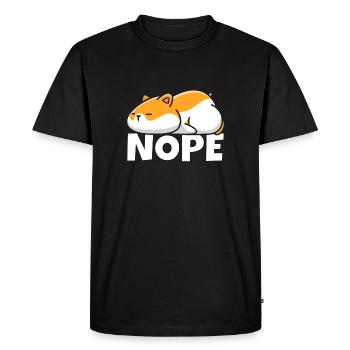 Hamster paresseux : Non, pas aujourd’hui - T-shirt Premium bio Homme - noir - Devant - Nico (187cm)
