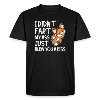 Vilain renard - T-shirt Premium bio Homme - noir - Devant - Nico (187cm)