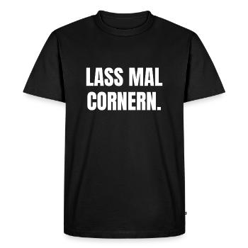 Coins - T-shirt Premium bio Homme - noir - Devant - Nico (187cm)