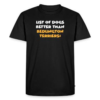 Bedlington Terrier - Men's Premium Organic T-Shirt - black - Front - Nico (187cm)