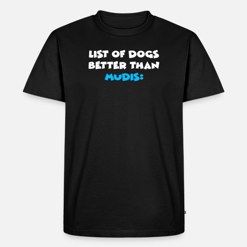 Mudi - Männer Premium Bio T-Shirt - Schwarz