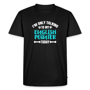 Pointeur anglais - T-shirt Premium bio Homme - noir - Devant - Nico (187cm)