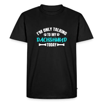 Teckel Dackel - T-shirt Premium bio Homme - noir - Devant - Nico (187cm)