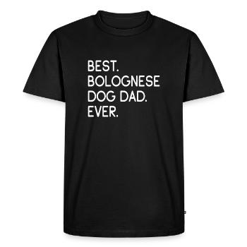 Propriétaires de chiens bolognais - T-shirt Premium bio Homme - noir - Devant - Nico (187cm)