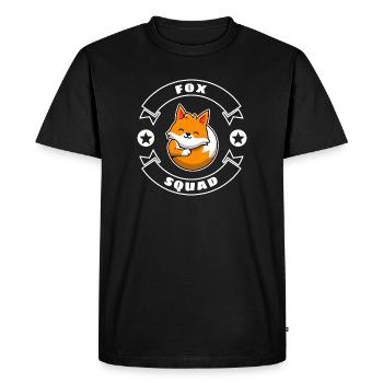 Fox Squad - Men's Premium Organic T-Shirt - black - Front - Nico (187cm)