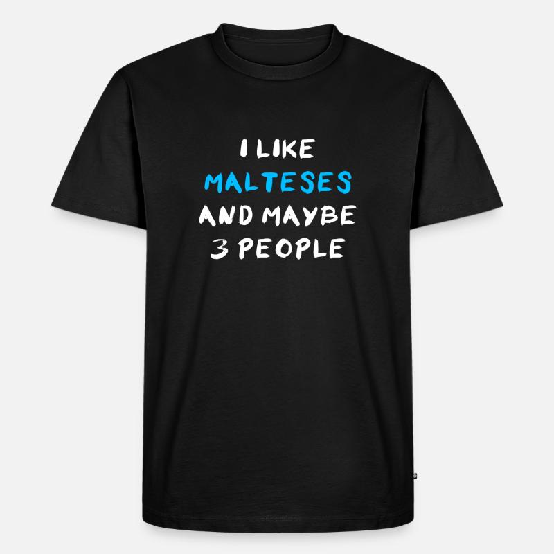Maltese Malteser - Männer Premium Bio T-Shirt - Schwarz