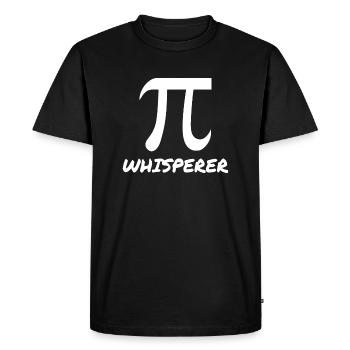 Professeur de mathématiques Mathématicien Pi Flüsterer - T-shirt Premium bio Homme - noir - Devant - Nico (187cm)