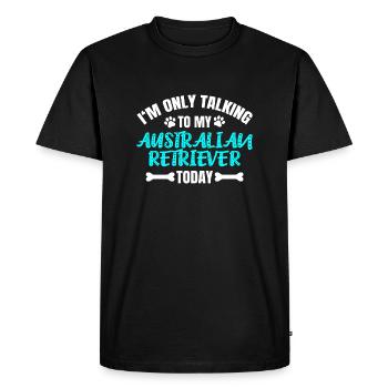 Australian Retriever Owner Owner - Men's Premium Organic T-Shirt - black - Front - Nico (187cm)