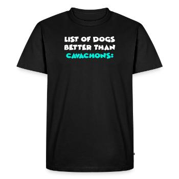 Cavachon - T-shirt Premium bio Homme - noir - Devant - Nico (187cm)