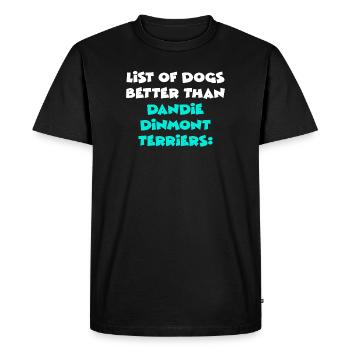 Dandie Dinmont Terrier - T-shirt Premium bio Homme - noir - Devant - Nico (187cm)