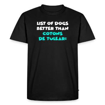 Coton de Tuléar - T-shirt Premium bio Homme - noir - Devant - Nico (187cm)