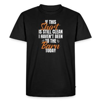 Cheval Propriétaire Chemise d’écurie Cheval Écurie Fumier de cheval - T-shirt Premium bio Homme - noir - Devant - Nico (187cm)