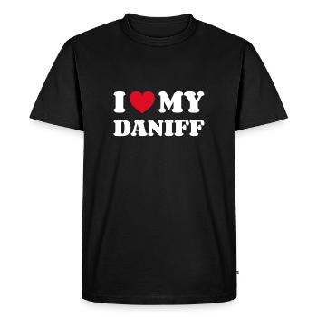 J’aime mon Daniff - T-shirt Premium bio Homme - noir - Devant - Nico (187cm)
