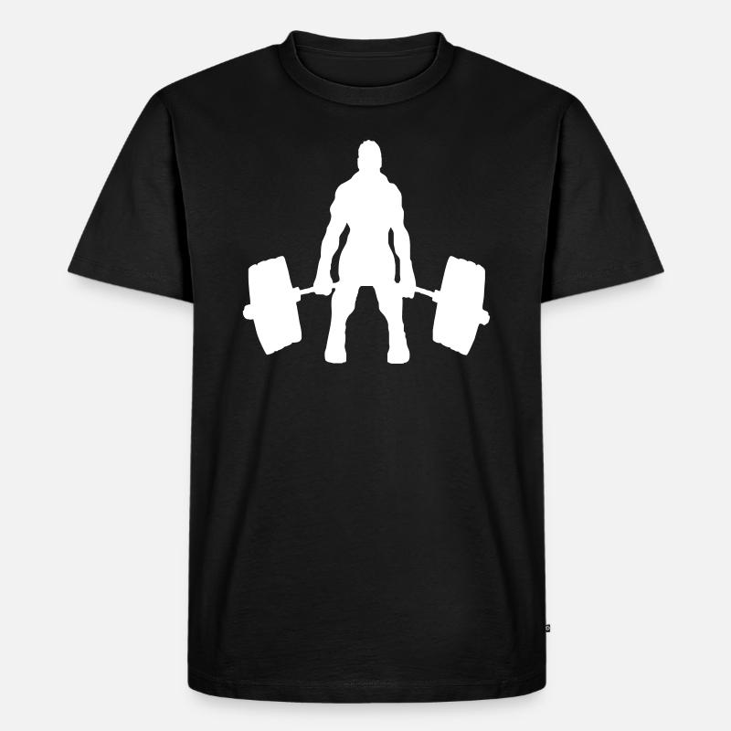 BODYBUILDER LOGO - Männer Premium Bio T-Shirt - Schwarz