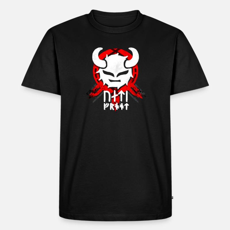Runen - Männer Premium Bio T-Shirt - Schwarz