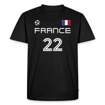France 2022 France Jersey Football Fan - T-shirt Premium bio Homme - noir - Devant - Nico (187cm)