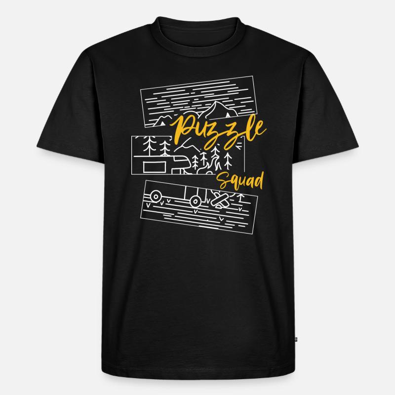 Puzzle Squad Puzzle Hobby Puzzle - Männer Premium Bio T-Shirt - Schwarz