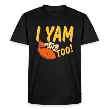 She's my sweet potato I yam, I yam too - T-shirt Premium bio Homme - noir - Devant - Nico (187cm)