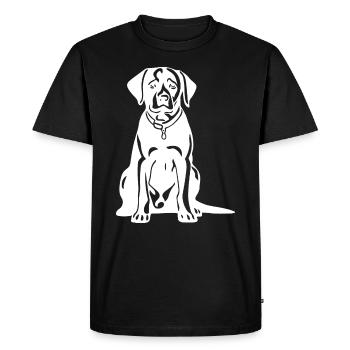 Silhouette de chien labrador - T-shirt Premium bio Homme - noir - Devant - Nico (187cm)