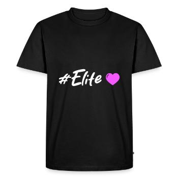 Elite Heart - Men's Premium Organic T-Shirt - black - Front - Nico (187cm)