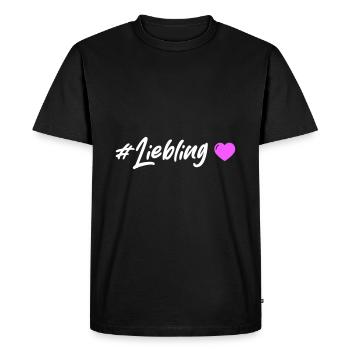 Cœur chéri - T-shirt Premium bio Homme - noir - Devant - Nico (187cm)